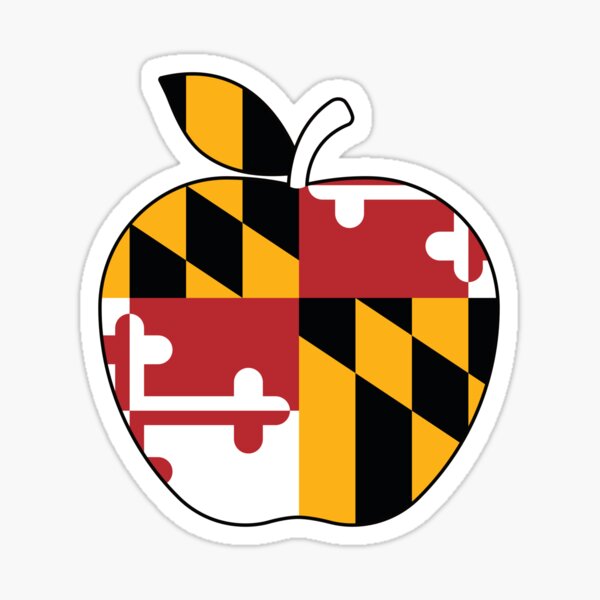 Item preview, Maryland Flag Apple for teachers, apple growers, and anyone who loves Maryland and apples. designed and sold by MarylandStyle.