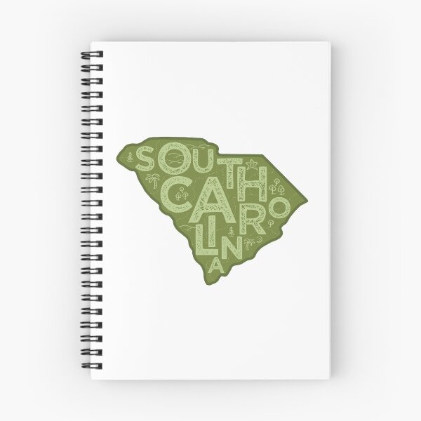 Item preview, South Carolina Map Typography Green designed and sold by HelloGentry.