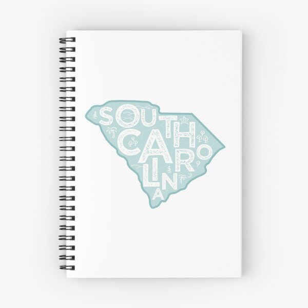 Item preview, South Carolina Map Typography Blue designed and sold by HelloGentry.