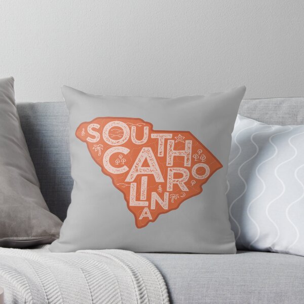 Item preview, South Carolina Map Typography Red designed and sold by HelloGentry.