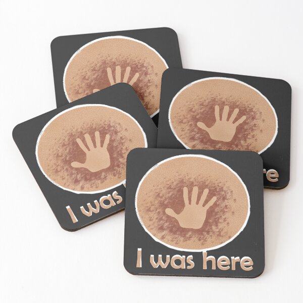 Item preview, I was here - prehistoric handprint on cave wall hand drawn cute designed and sold by Pasan-hpmm.