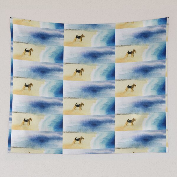 Item preview, Airedale Terrier Dog 'Beach' designed and sold by archyscottie.