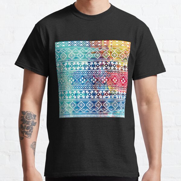 Aztec Tribal Design Shirt Boho Tee Geometric Pattern Soft Unisex T-Shirt Mens Womens Southwestern Design Style
