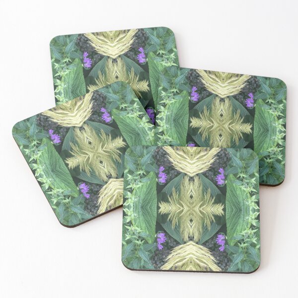 Item preview, Botanical, Divine - Blonde Grass, Violet and Green Leaves designed and sold by RoseAromas.