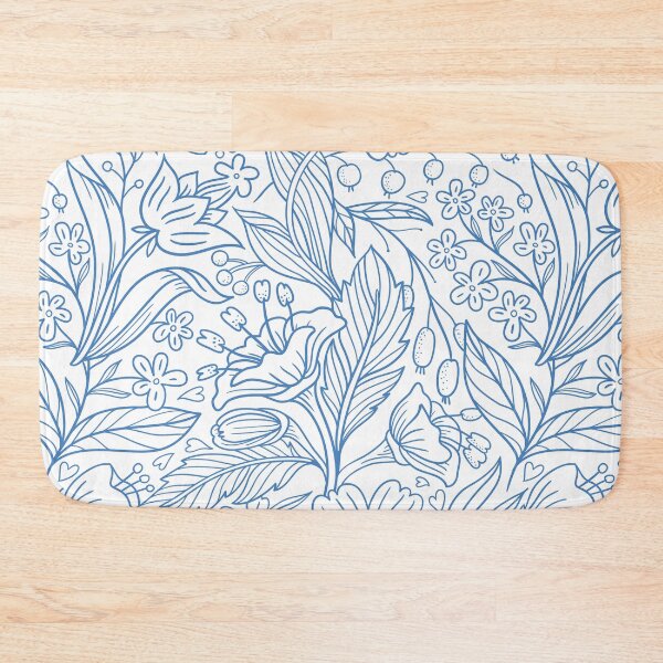 Item preview, Vintage Flower Patterns, Vintage Floral Patterns, Blue line art patterns , Vintage blue line patterns  designed and sold by garniturex.