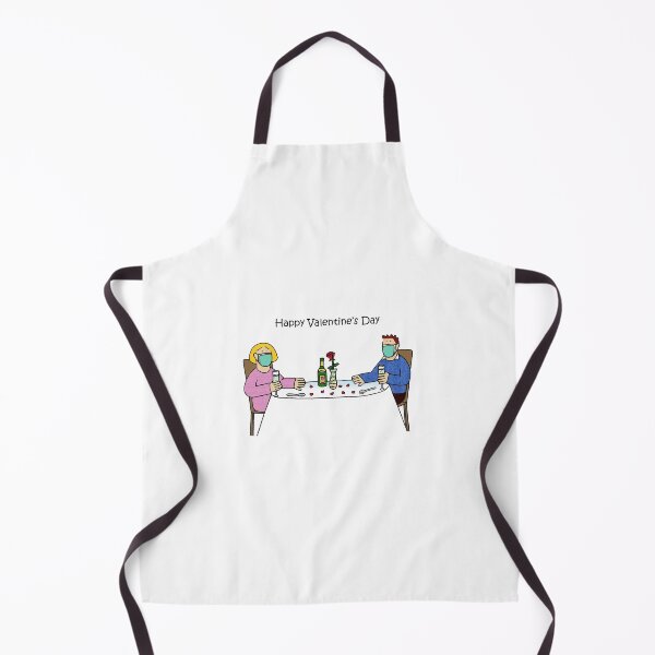 Item preview, Happy Valentine's Day Covid 19 Cartoon Couple Wearing Face Masks designed and sold by KateTaylor.