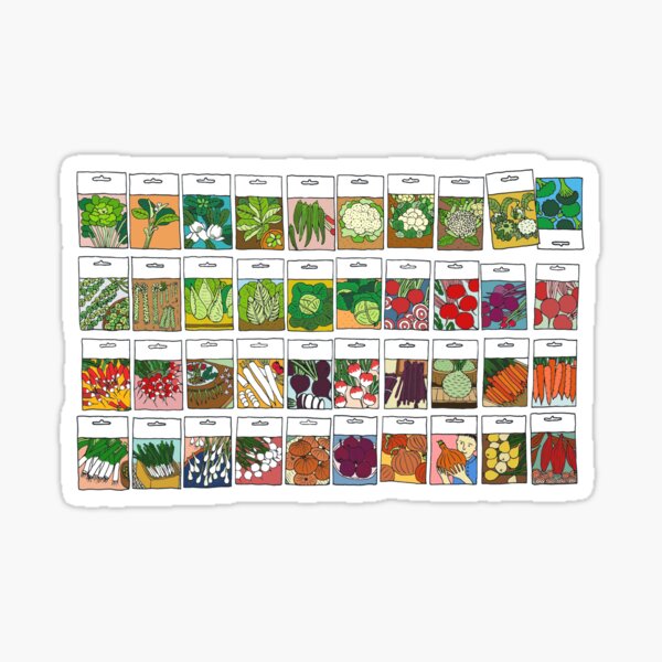 Vegetable seeds pattern Sticker