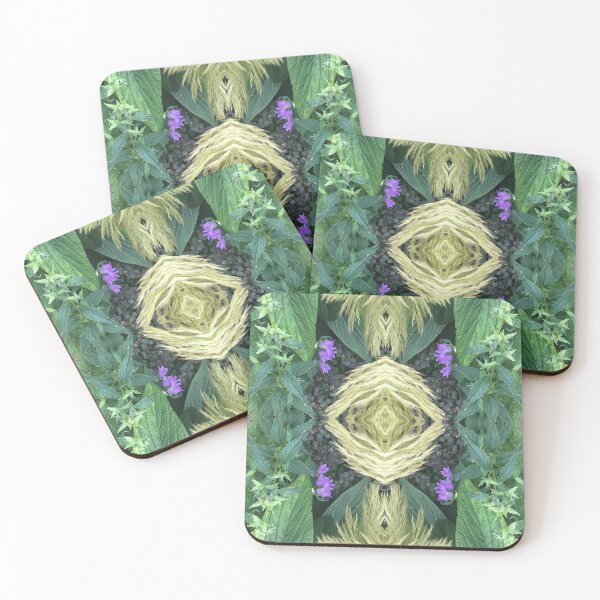 Item preview, Botanical, Divine - Blonde Grass, Violet and Green Leaves, Variation designed and sold by RoseAromas.