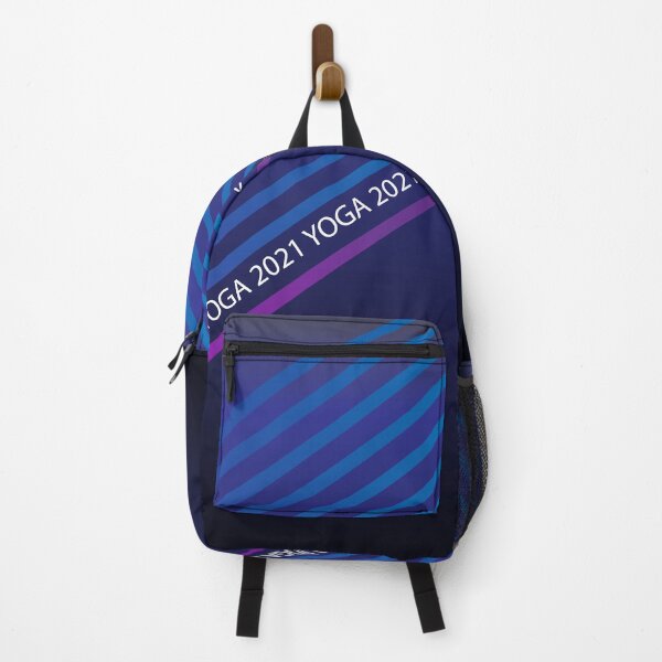 Item preview, Blue Strips on Black with Blue light Yoga designed and sold by ModernOUTFITS.