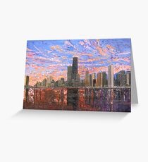 Chicago Skyline - Lake Michigan Greeting Card