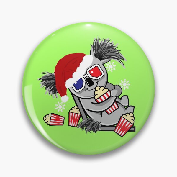 Item preview, Christmas koala bear red Santa Claus hat with hot drinks designed and sold by vibeno1.