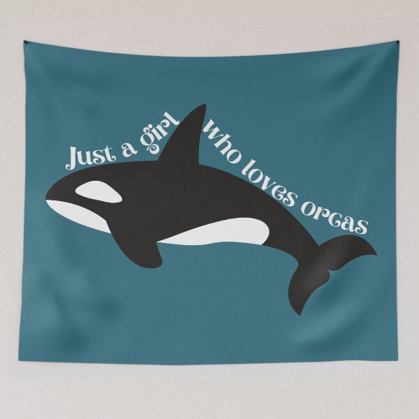 Item preview, Just a girl who loves orcas designed and sold by AllPrintsAndArt.