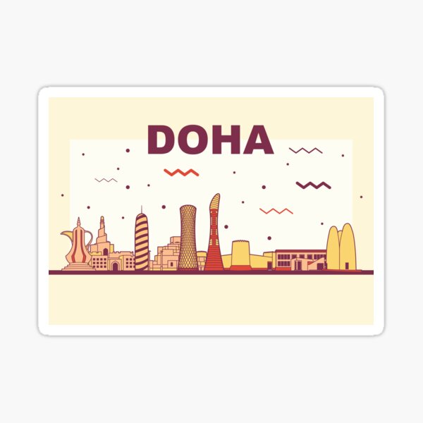 "doha city" Sticker for Sale by fusudrama Redbubble