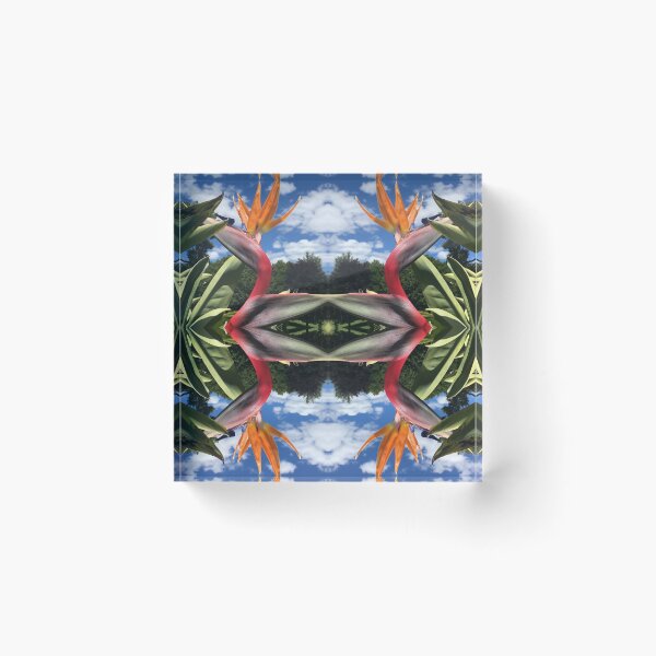 Item preview, Botanical, Divine - Strelitzias, Birds of Paradise in Orange, Scarlet and Emerald under Blue Skies designed and sold by RoseAromas.