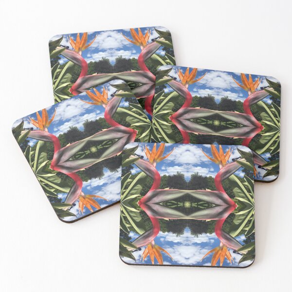 Item preview, Botanical, Divine - Strelitzias, Birds of Paradise in Orange, Scarlet and Emerald under Blue Skies designed and sold by RoseAromas.