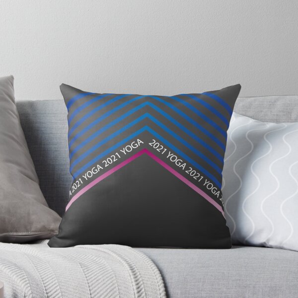 Item preview, Gradient Blue Lines Pink line with 2021 Yoga word added in Black  designed and sold by ModernOUTFITS.