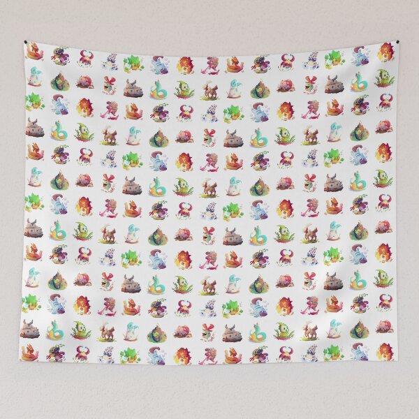 Item preview, Temtem pattern designed and sold by Fauxfell.