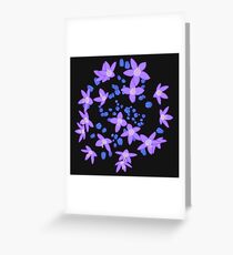 Purple Flowers Explosion Greeting Card