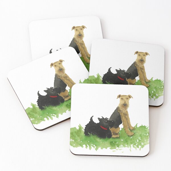 Item preview, Airedale Terrier & Scottish Terrier Dogs designed and sold by archyscottie.