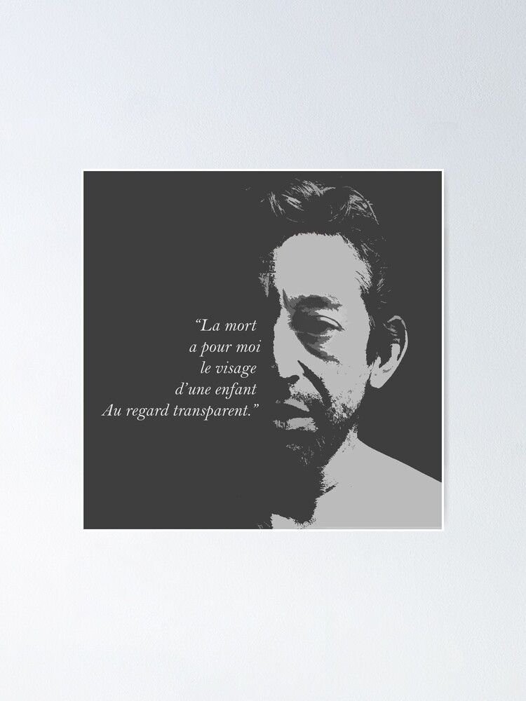 30x45cm Photo Poster argentique de Serge Gainsbourg 