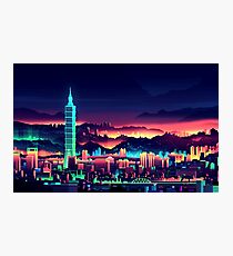 Neon City Photographic Print