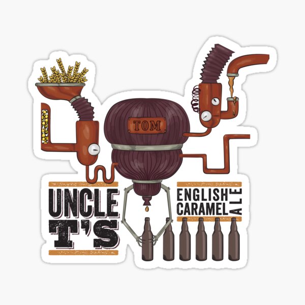 Uncle T's English Caramel Sticker