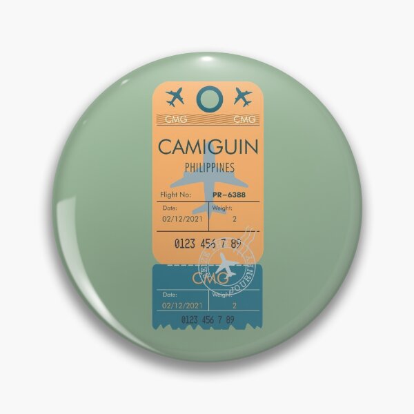 Item preview, CAMIGUIN PHILIPPINES RETRO PLANE TICKET BAG TAG FILIPINO designed and sold by aydapadi.