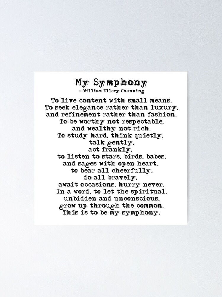"My Symphony poem " Poster for Sale by czerinaart Redbubble