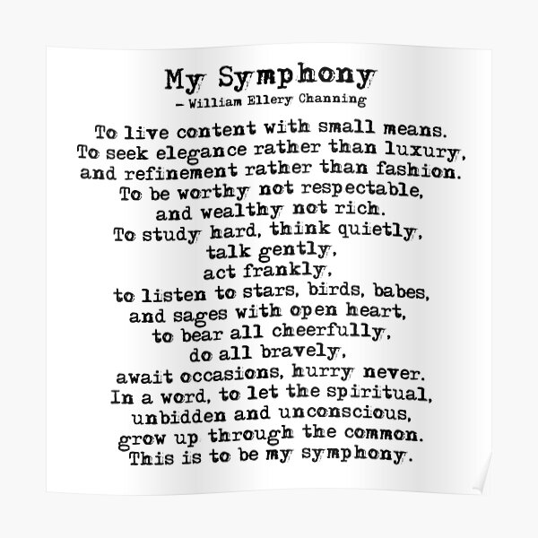 "My Symphony poem " Poster for Sale by czerinaart Redbubble