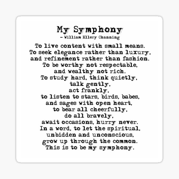 "My Symphony poem " Sticker for Sale by czerinaart Redbubble