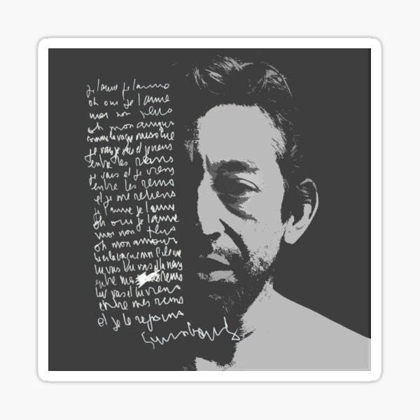 serge gainsbourg stickers redbubble