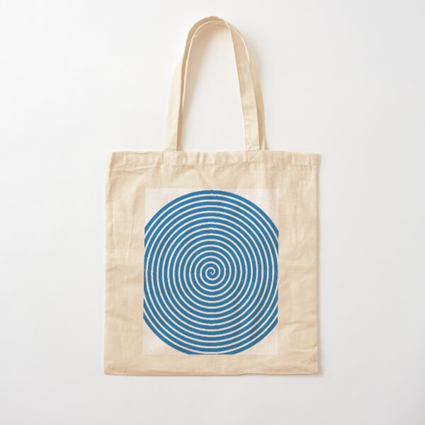 Dark blue spiral Cotton Tote Bag