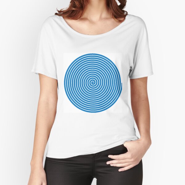 Dark blue spiral Relaxed Fit T-Shirt