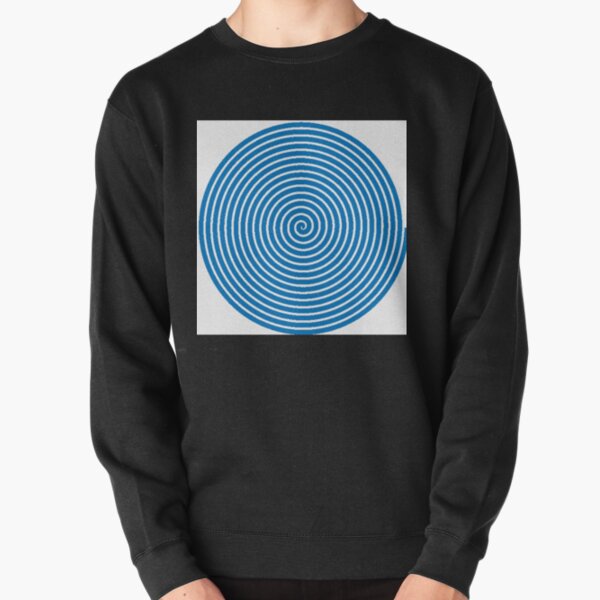 Dark blue spiral Pullover Sweatshirt
