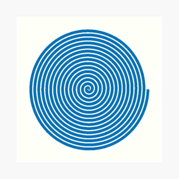 Dark blue spiral Art Print