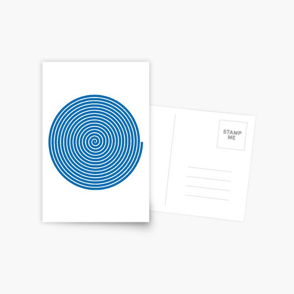 Dark blue spiral Postcard