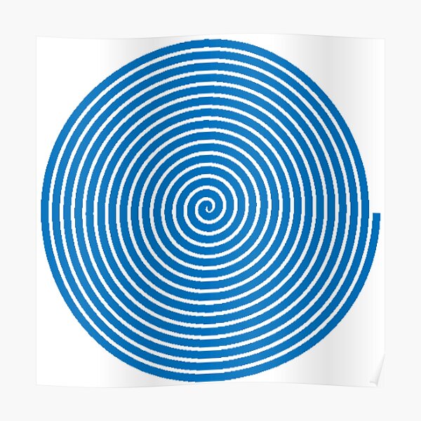 Dark blue spiral Poster