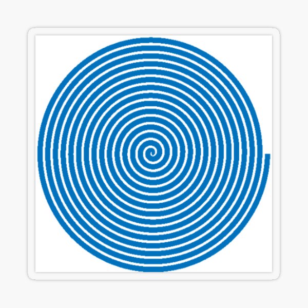 Dark blue spiral Transparent Sticker