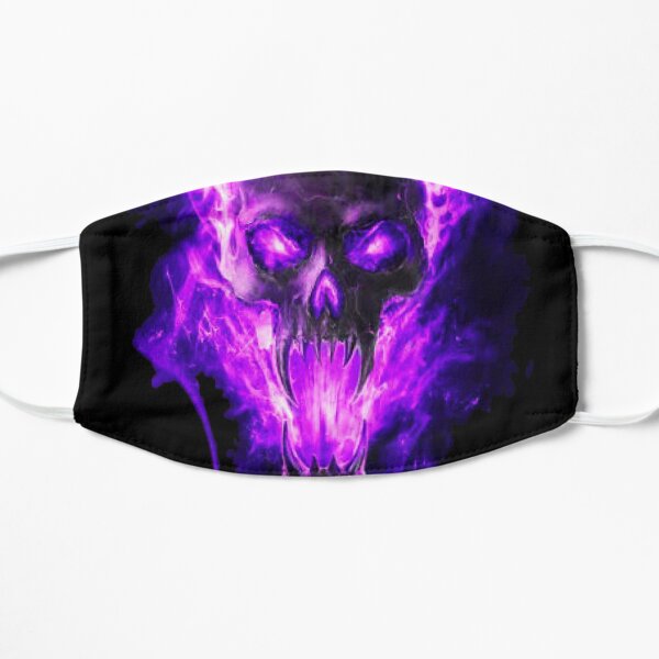 Skull in beautiful purple flames ?☠️ Flat Mask
