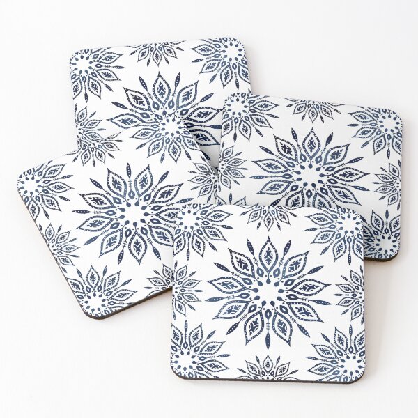 Item preview, Indigo Mandala on white designed and sold by ApricotBlossom.