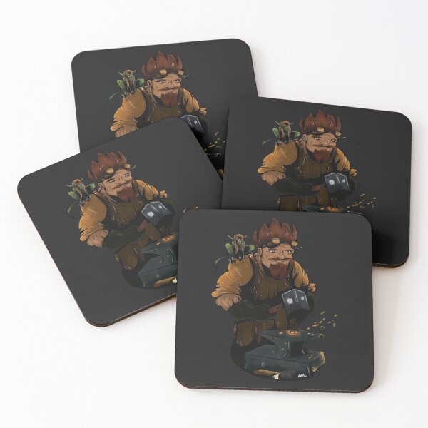 Item preview, Gunsmith dwarf with small gnome - ring - fantasy artwork designed and sold by DesignsbyEndall.
