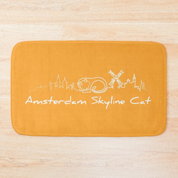 Item preview, Amsterdam Skyline Cat Original Orange designed and sold by ARTTY SHOP.