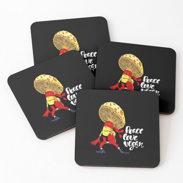 Item preview, Peace Love Vegan Super Ninja Mushroom Foodietoon Mixed Martial Arts MMA Superhero designed and sold by ProjectX23.