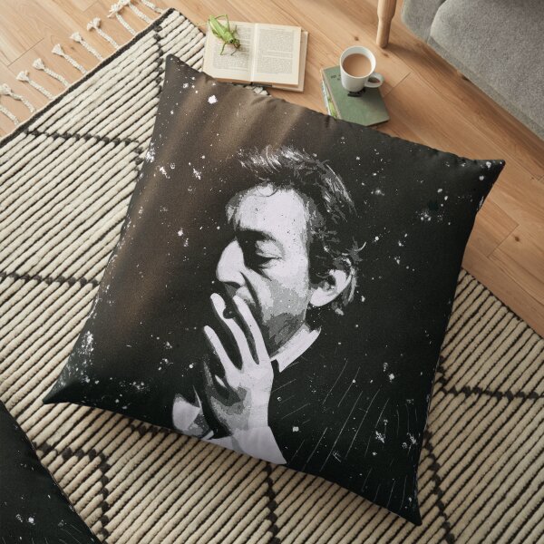 Portrait d'artiste Serge Gainsbourg Coussin de sol