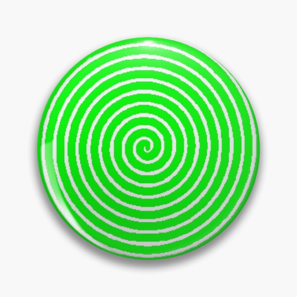 Green spiral Pin