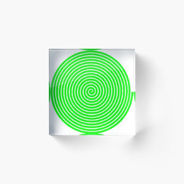 Green spiral Acrylic Block