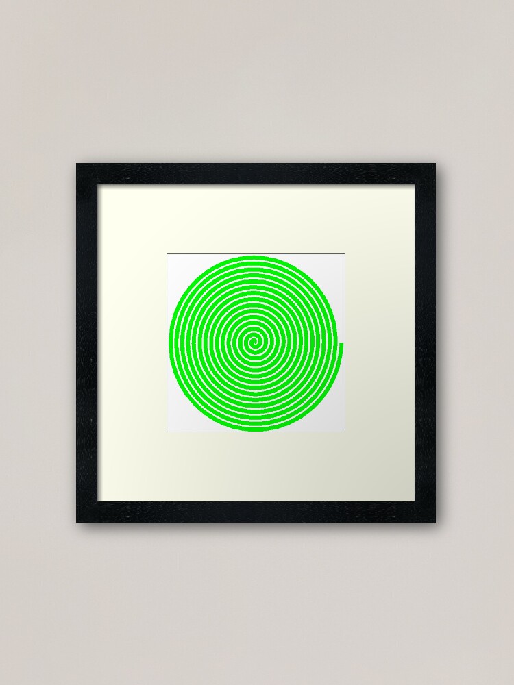 Alternate view of Green spiral Framed Art Print