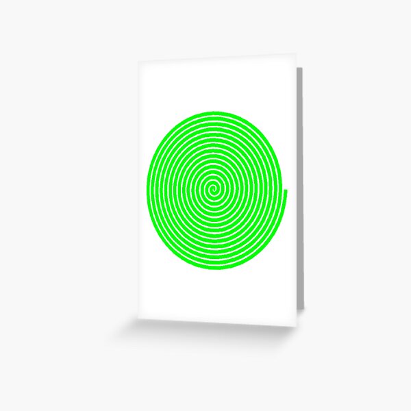 Green spiral Greeting Card