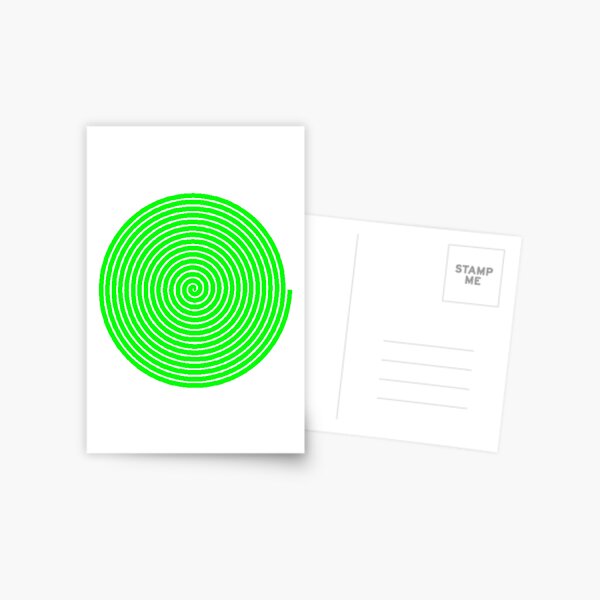 Green spiral Postcard