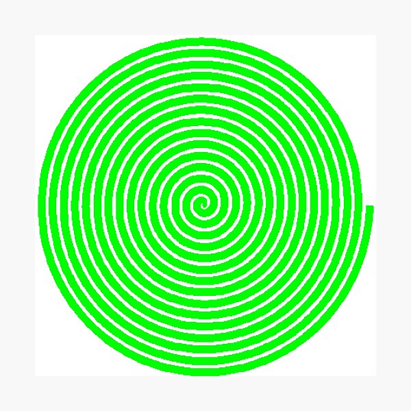 Green spiral Photographic Print